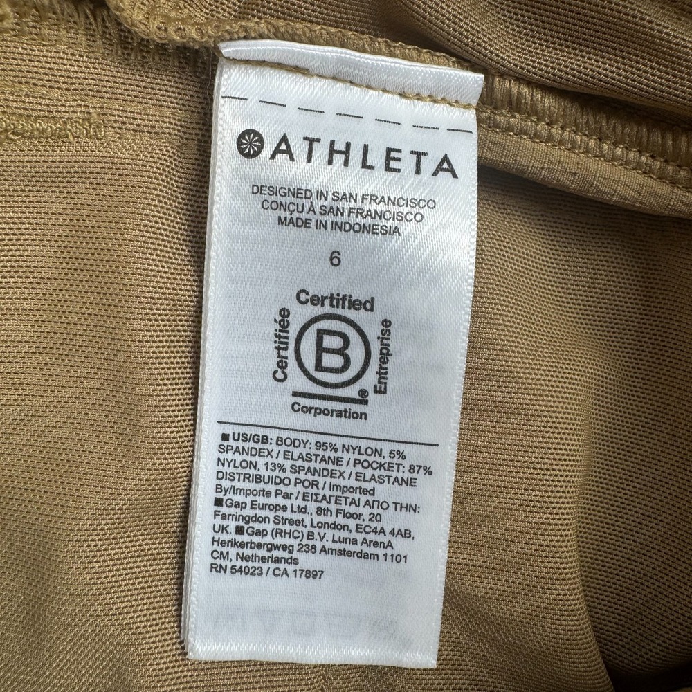 Athleta Trekkie North High Rise Joggers 28" Nylon Stretch Brown Womens 6 - Picture 7 of 14